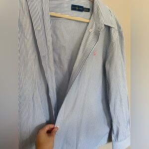 Stripped Polo Button Up